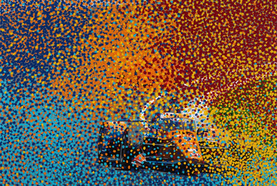 Scott Dixon Indy 500 (Acrylic on Canvas, 40" x 60") Stefan Johansson H3 